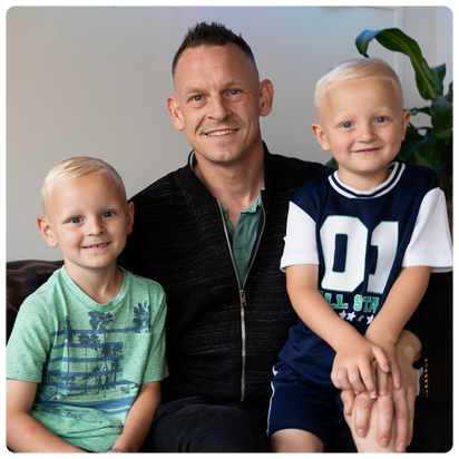 Man met kinderen