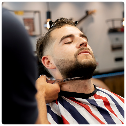 Man, Baard getrimd, Barbershop Future