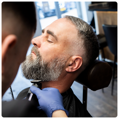 Man, Baard getrimd, Barbershop Future