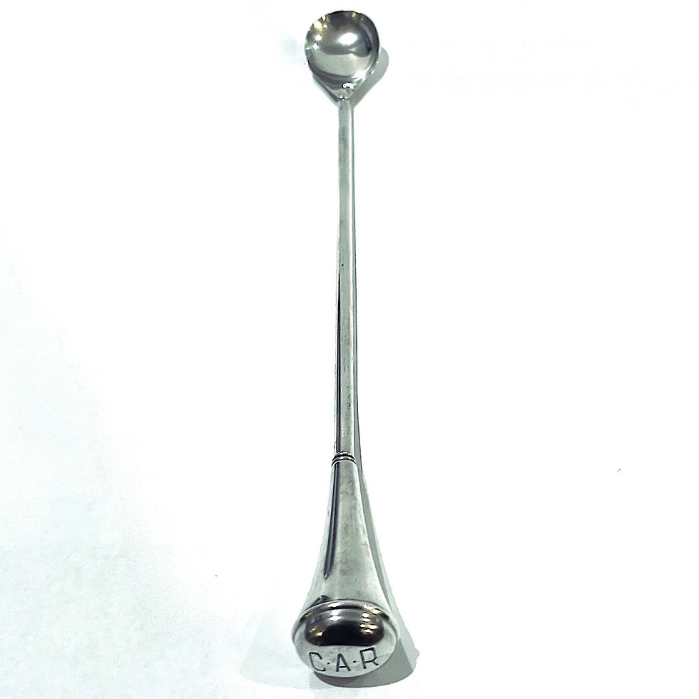 Thumbnail: 1930's Sterling Silver Cocktail Martini Spoon Muddler by John Hasselbring