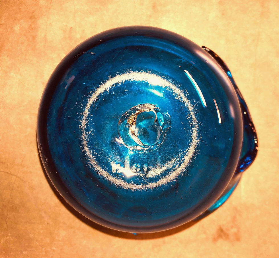 Thumbnail: SOLD: Blenko - Wayne Husted Designed Blown Glass Bowl
