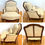 Thumbnail: SOLD: Vintage Sherrill Carved Frame Bergere and Ottoman - Like New