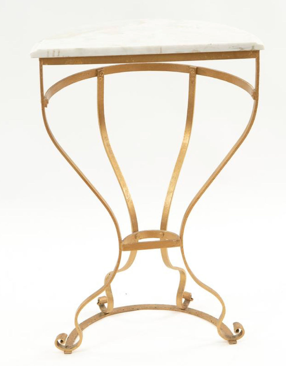 Thumbnail: SOLD: Demilune Console - Gilt Bronze Marble Top