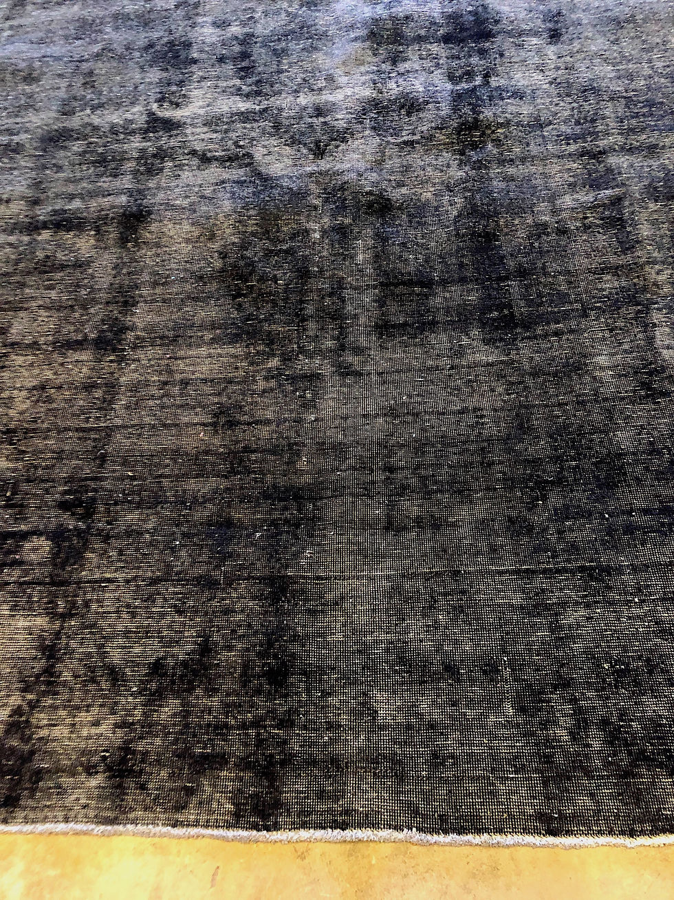 Thumbnail: SOLD: Vintage Persian Over-dyed Charcoal/Brown Rug - 9' x 13'