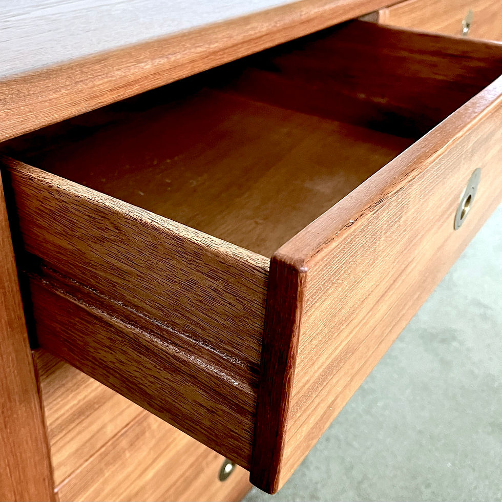 Thumbnail: 1970's D-Scan Captain Line Danish Modern Teak Nine Drawer Lowboy Dresser