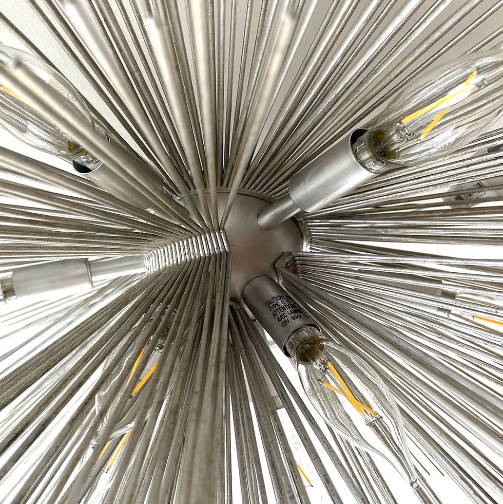Thumbnail: SOLD: Kelly Wearstler Visual Comfort - Strada Medium Flush Mount in Silver Leaf