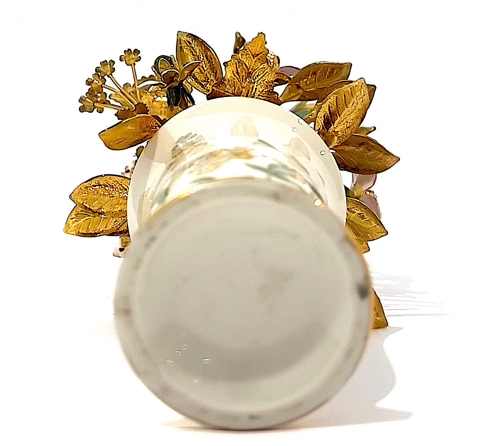 Thumbnail: SOLD: 1979 Gorham Fleurs Des Siecles Enameled Brass Flowers by Jane Hutcheson