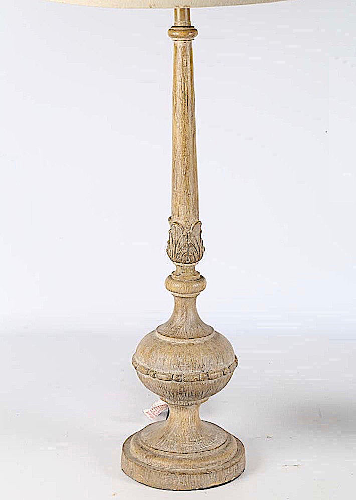 Thumbnail: SOLD: Limed Oak Buffet Lamps - PAIR
