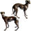 Thumbnail: Mid 20th Century Italian Bronze Whippet/Greyhound Statues - Pair