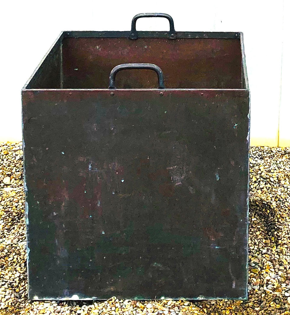Thumbnail: SOLD: Industrial Copper Planter/Log Carrier