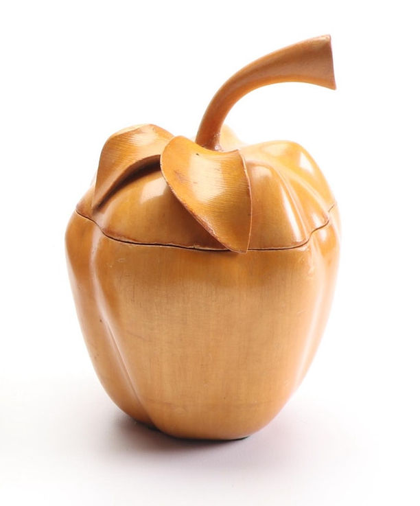 Thumbnail: SOLD: Guglielmo Pecorini Carved Apple Box