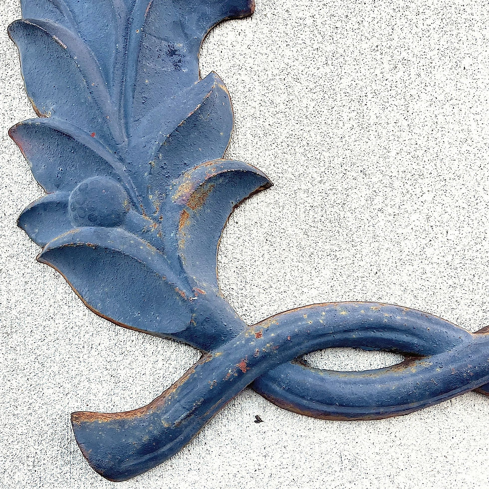 Thumbnail: SOLD: Antique Cast Iron Laurel Wreath Architectural Element