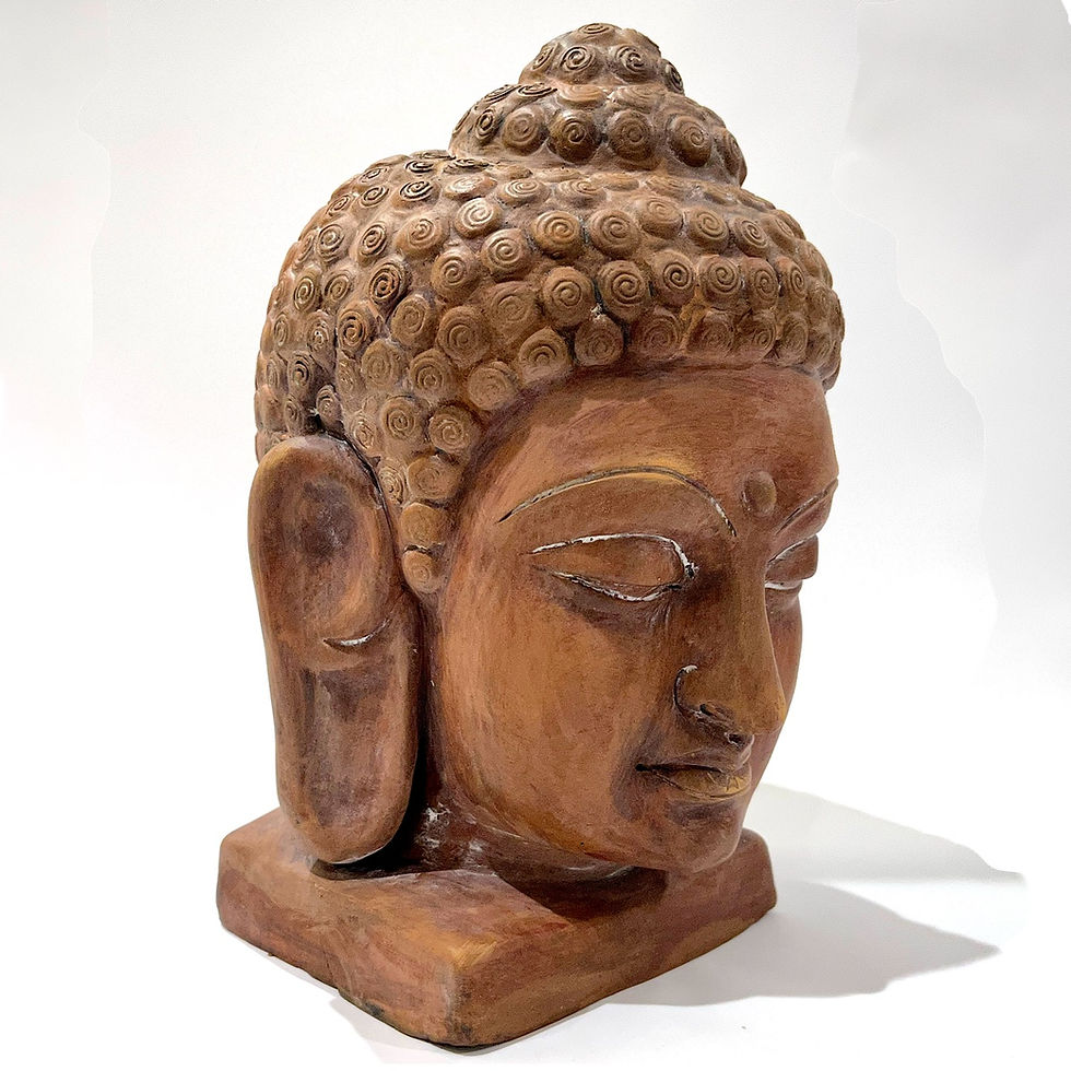 Thumbnail: SOLD: Antique Burmese Terracotta Clay Buddha - 10.5" High