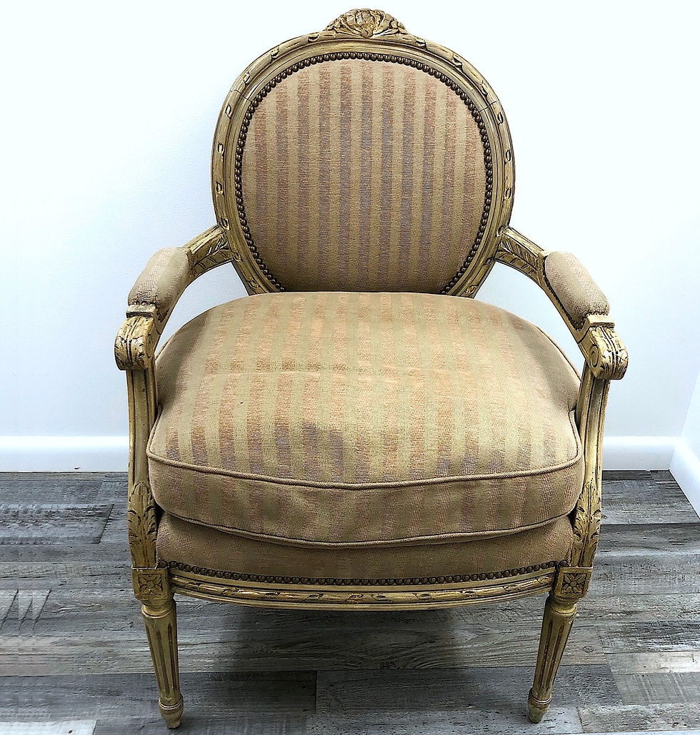 Thumbnail: SOLD: Louis XVI Armchairs or Fauteuils by William Switzer - a Pair
