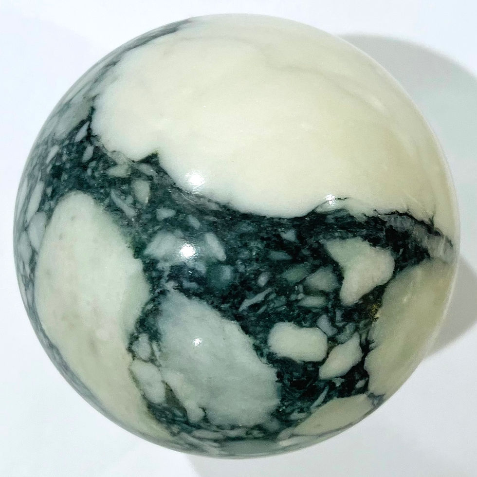 Thumbnail: Vintage Marble Sphere on Lacquered Turned Wood Stand