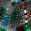 Thumbnail: Mid-Century Modern Murano Attributed Black "Tutti Frutti" Glass Basket