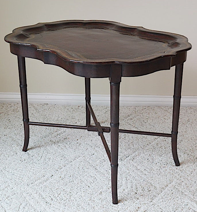 Thumbnail: SOLD: Maitland Smith Ltd. Leather Tray Table