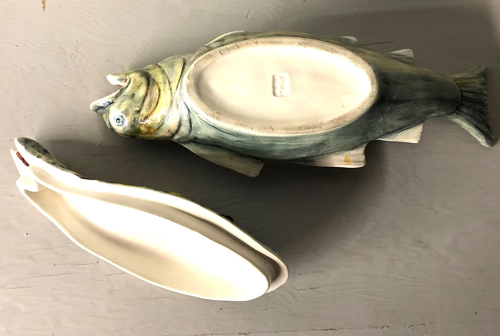 Thumbnail: SOLD: Italian Majolica Fish Tureen