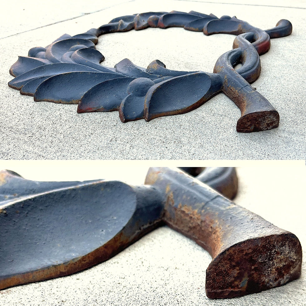 Thumbnail: SOLD: Antique Cast Iron Laurel Wreath Architectural Element
