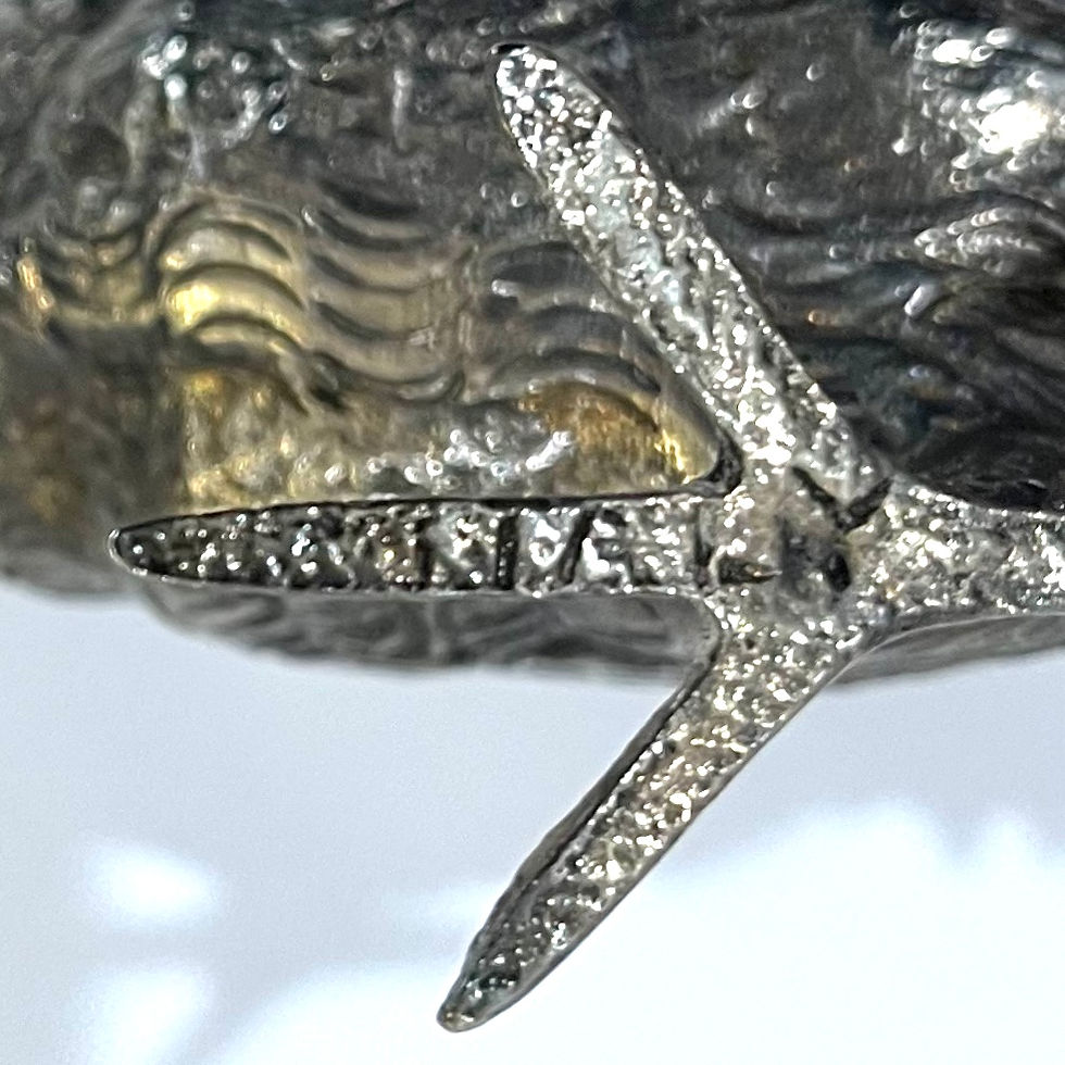 Thumbnail: Mid-20th Century Italian Cast Silvered Metal Pheasants - Set of 4