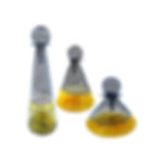 1960's Murano Latticino Glass Amber/Black Swirl Decanter Trio