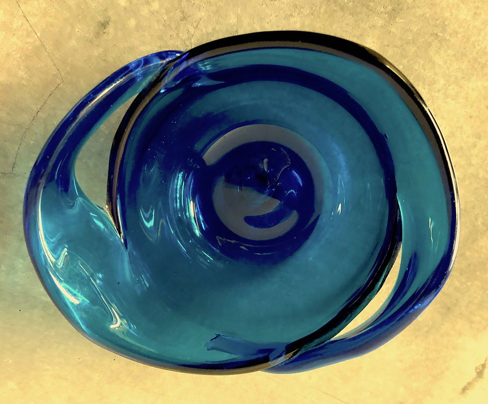 Thumbnail: SOLD: Blenko - Wayne Husted Designed Blown Glass Bowl