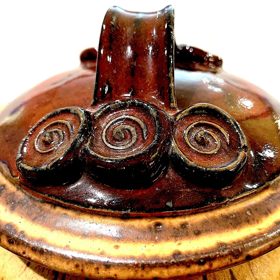 Thumbnail: Massive 1980's Hand-Crafted Stoneware Pottery Jar With Lid - Ken Edwards Montana