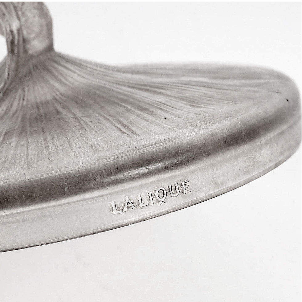 Thumbnail: SOLD: Lalique Degas Ballerina Powder Box Jar Circa 1989
