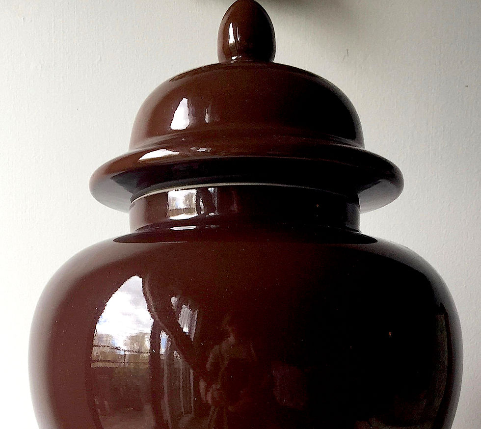 Thumbnail: SOLD: Monumental Tozai Ginger Jar & Gooseneck Vases - Set of 2