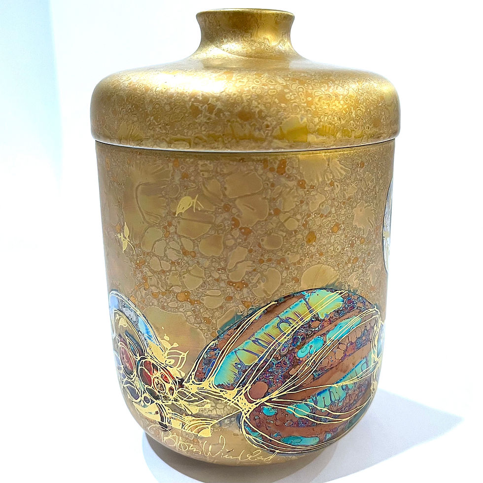 Thumbnail: 1979 Scheherazade Covered Porcelain Jar by Bjorn Wiinblad for Rosenthal