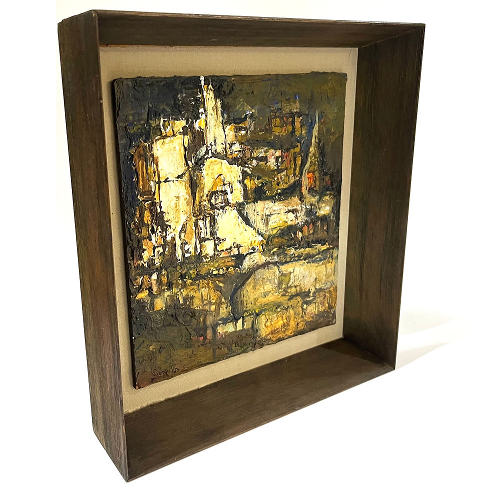 Thumbnail: 1963 Abstract Italian Landscape Painting - Lorraine Cohn