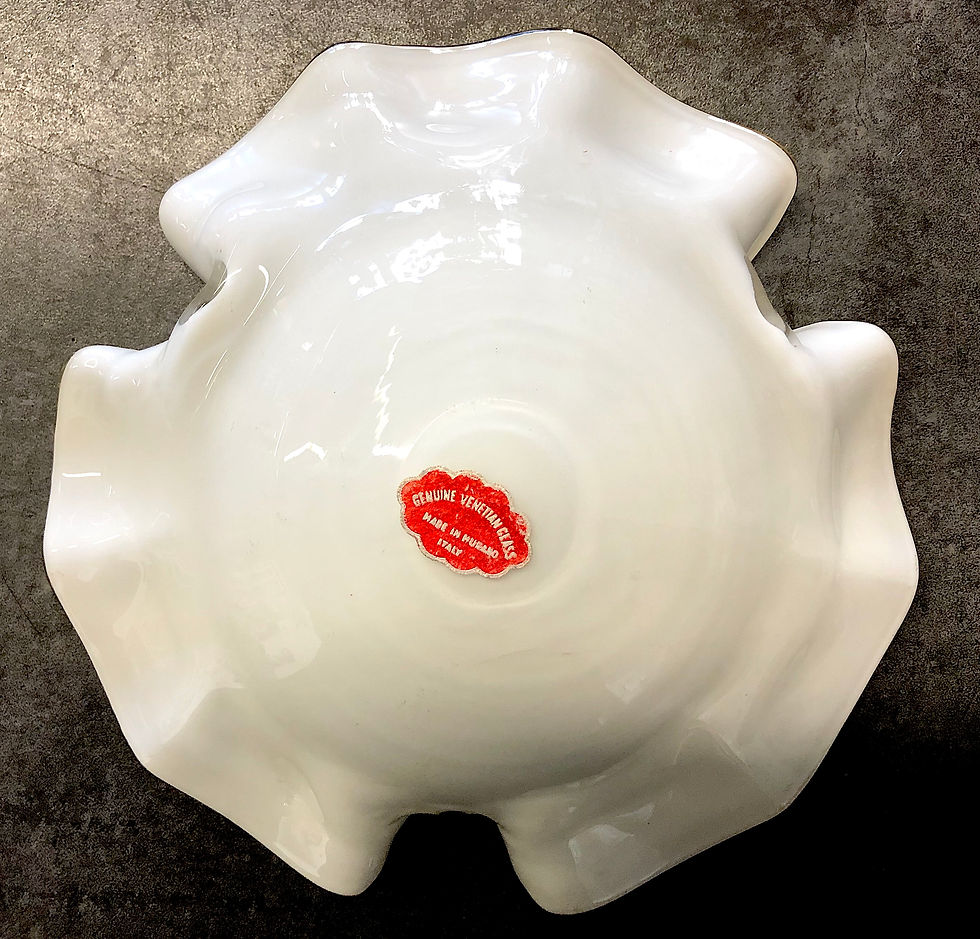 Thumbnail: SOLD: Mid-Century Murano Ruffle Edge Bowl