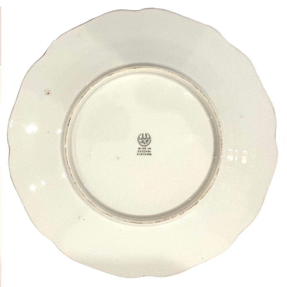 Thumbnail: 1940's Gold Encrusted Medallion Service Plate Pair by H & C Schlaggenwald