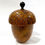 Thumbnail: SOLD: Acorn-Shaped Vintage Faux Burl Tea Caddy Box