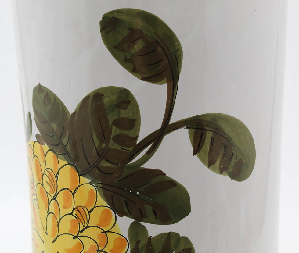 Thumbnail: SOLD: Italian Faience Umbrella Stand - Hand Painted