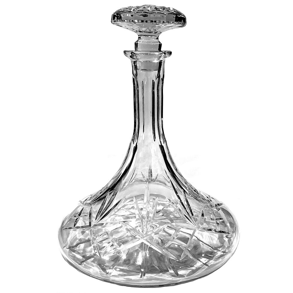 Thumbnail: Late 20th Century Nautical Ship's Cut Lead Crystal Decanter