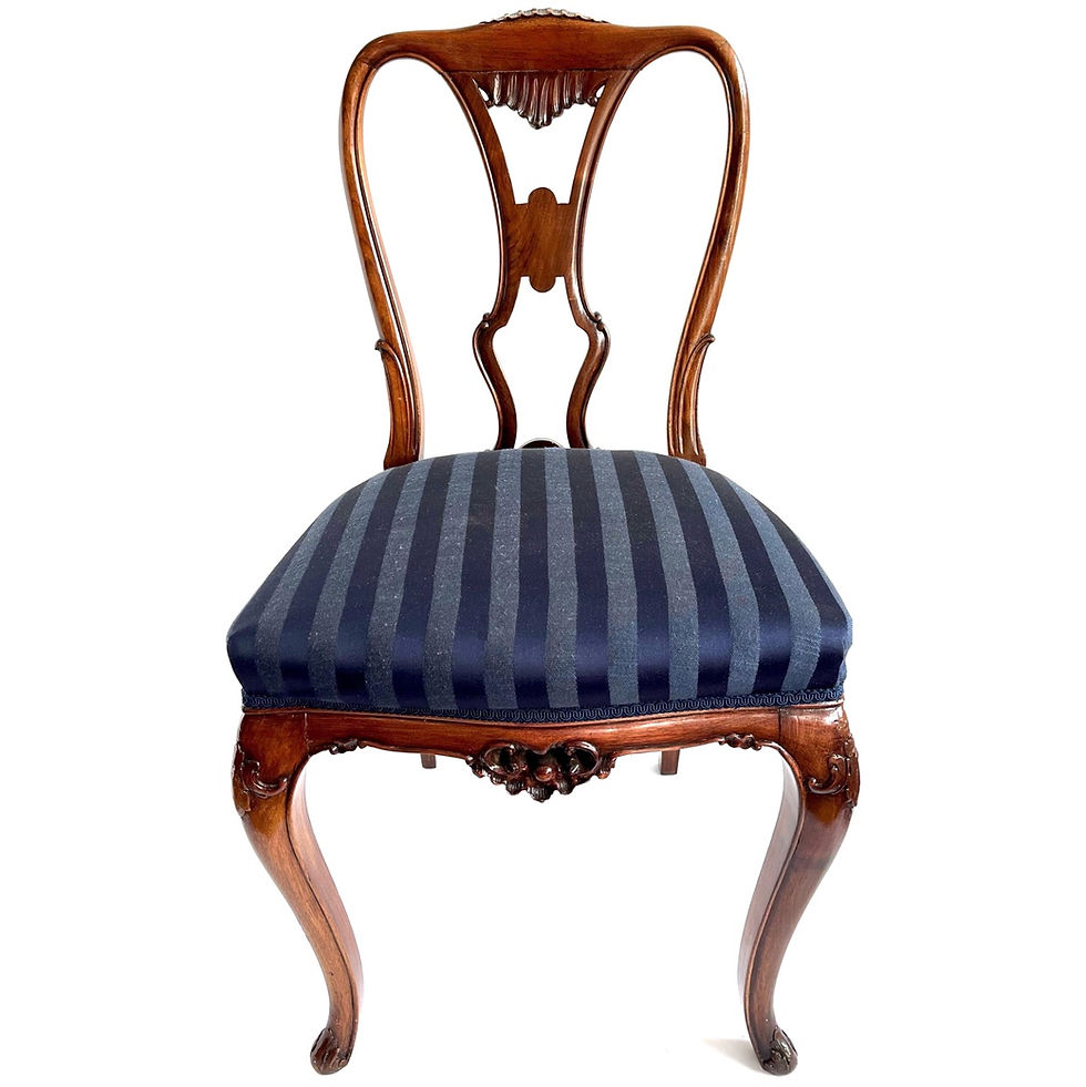 Thumbnail: SOLD: Late 19th Century Louis XV Carved Mahogany Dining Chairs - Set of Six