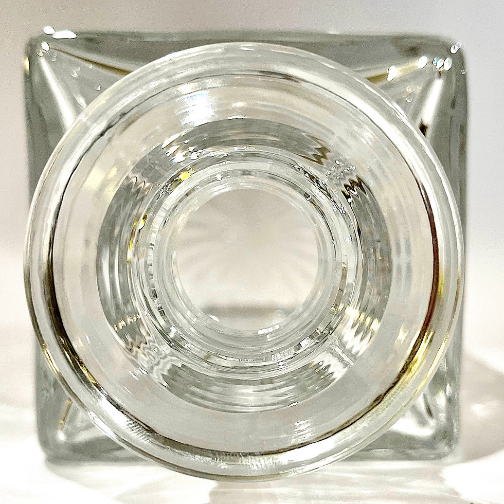 Thumbnail: SOLD: Late 20th Century Mid-Century Cut Lead Crystal Decanter - Flat Top Stopper