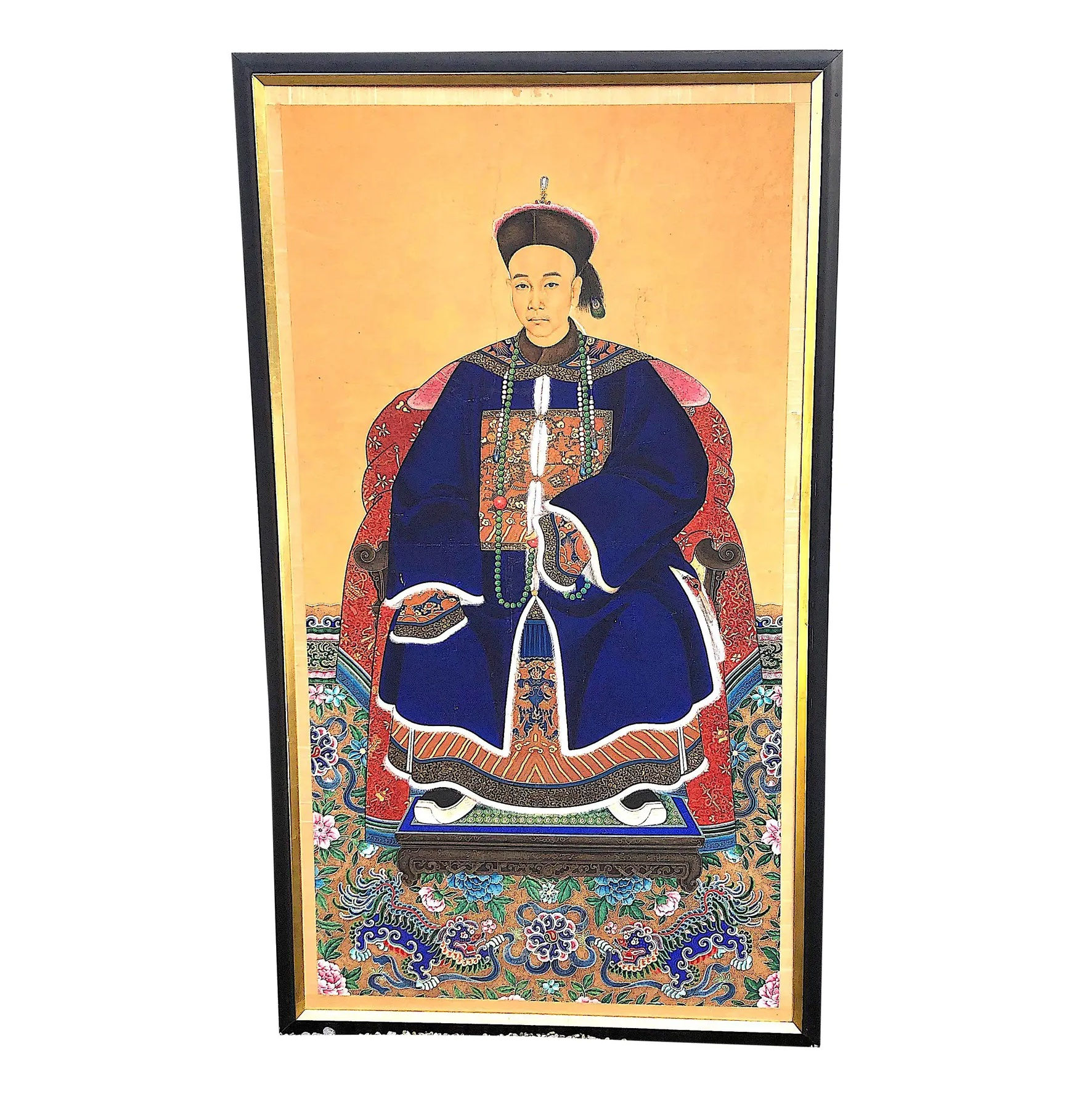 Monumental Chinese Ancestral Portrait - Qing Dynasty