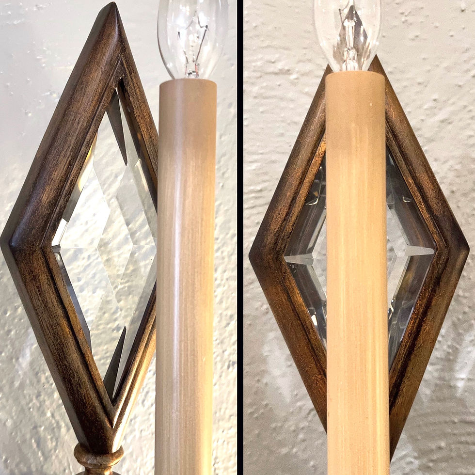Thumbnail: SOLD: Oversized "Encased Gems" Sconce Pair by Fine Arts #717850-3