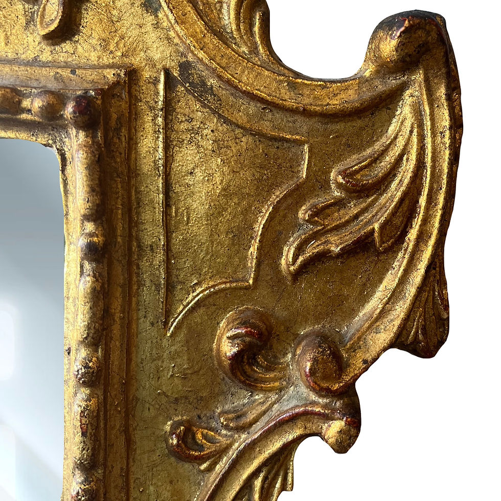 Thumbnail: Antique Italian Baroque Florentine Gilt-Wood Mirror