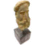 Mid-Century Modern Sculpture Bust - Bearded Man by Ettore Colla 1966