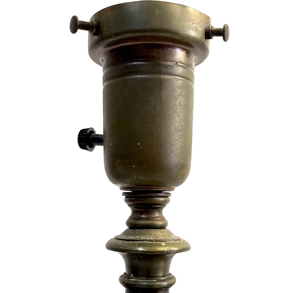 Thumbnail: Antique Pewter Bronze Gunmetal Urn Accent Lamp