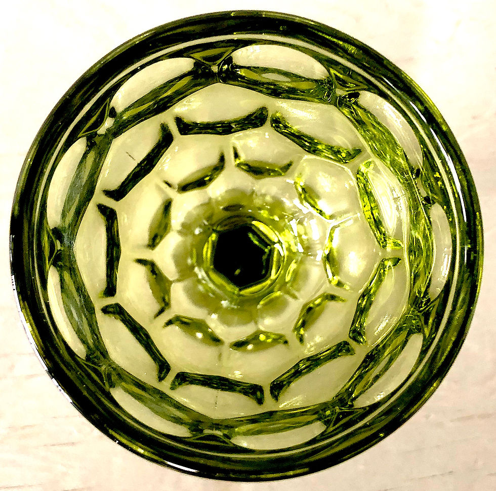 Thumbnail: SOLD: Mid-Century Moss Green Provincial Goblets - Dozen
