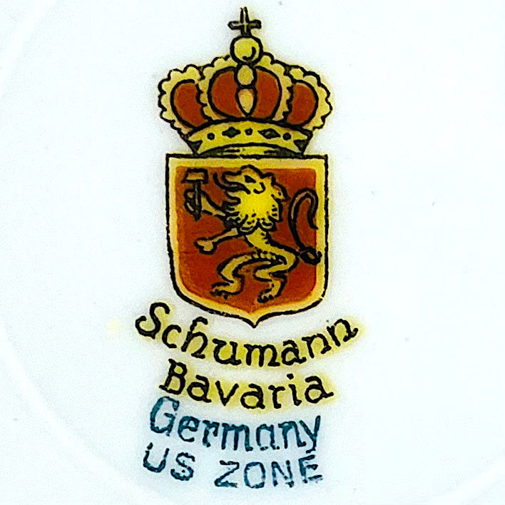 Thumbnail: 1940's Schumann Empress Dresden Flowers Service for Eight - 1945-1948 Mark