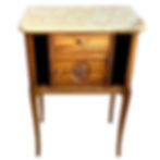 Early 20th Century French Mahogany Nightstand With Onyx Top