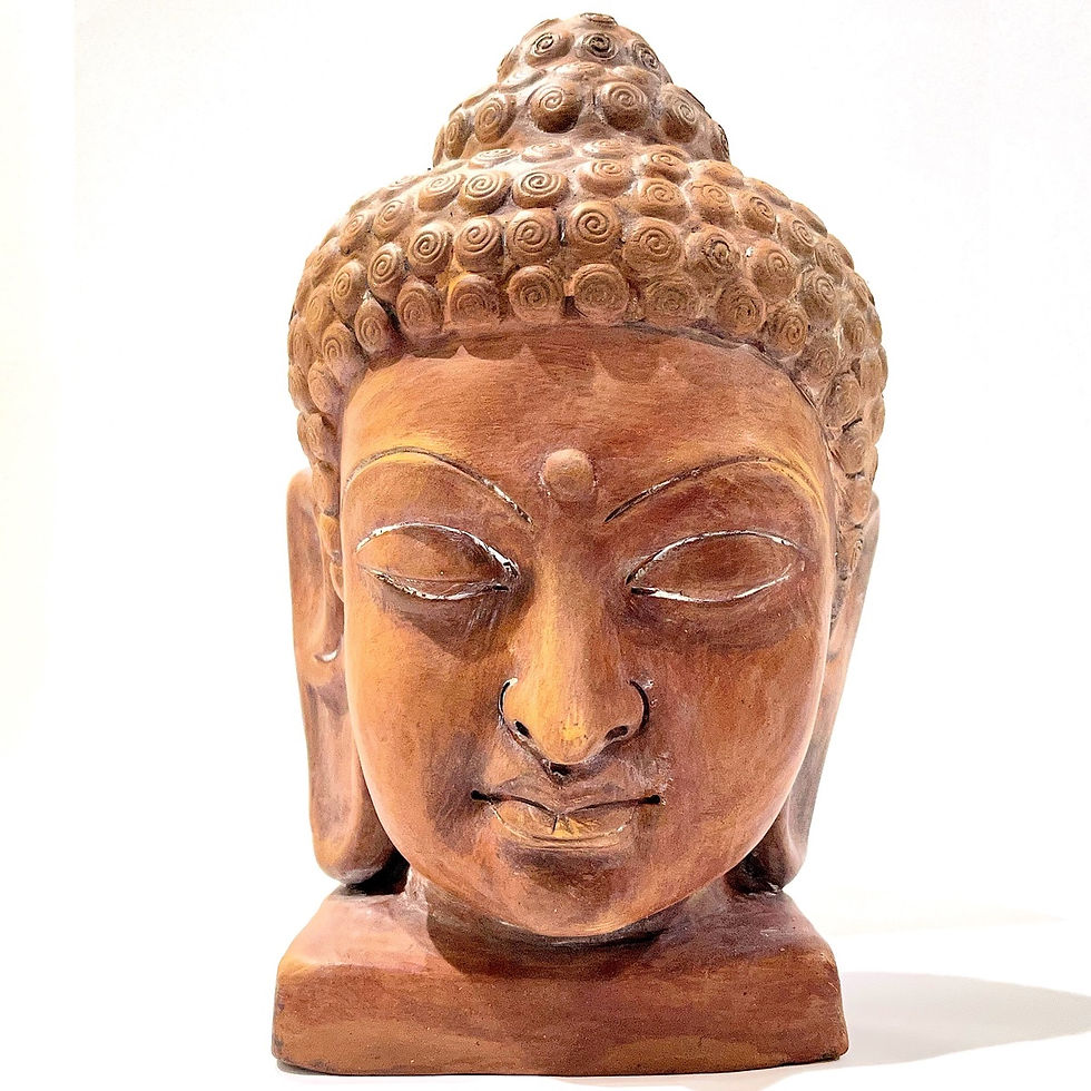 Thumbnail: SOLD: Antique Burmese Terracotta Clay Buddha - 10.5" High