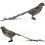 Thumbnail: Mid-20th Century Cast Silvered Metal Pheasants - Set of 4