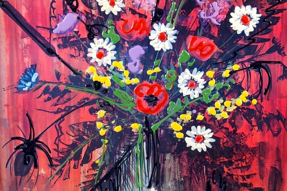 Thumbnail: SOLD: Mid-Century Flower Still Life by Pierre Mas (1933-) France