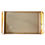 Thumbnail: Mid Century Modern Italian Brass & Smoke Glass Tray by M B - Large